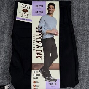 Tech Utility Cargo Straight Fit Pants Black 30x30 Workwear Activewear Minimalist